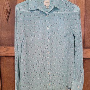 GH BASS Blouse XS, light green, fits like a Small
